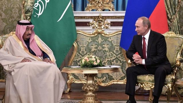 الملك بن سلمان والزعيم الروسي بوتين