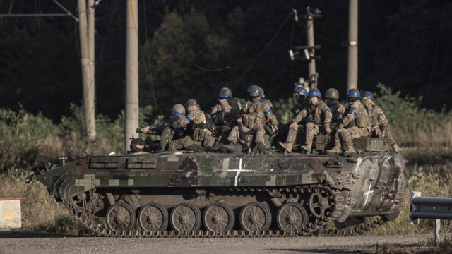 Украинские войска в наступлении под Харьковом