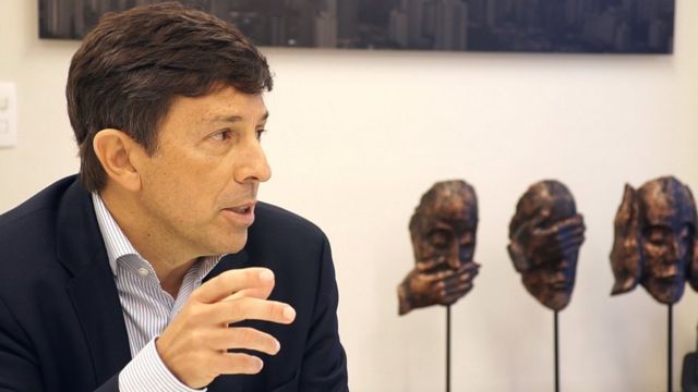 O engenheiro e economista João Amoêdo em entrevista à BBC
