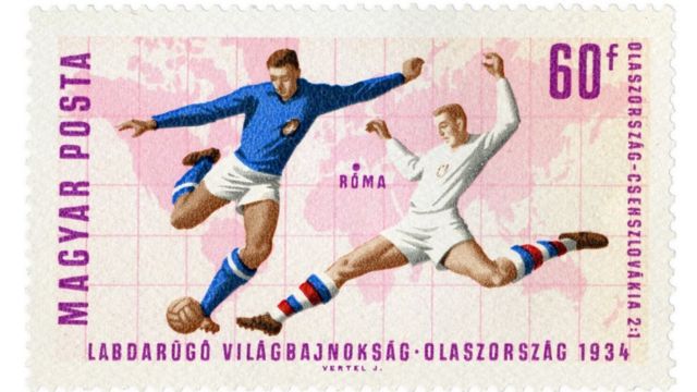 تمبری که به مناسبت پیروزی ایتالیا مقابل چکسلواکی منتشر شد