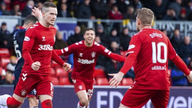 Ryan Kent (left) celebrates his goal