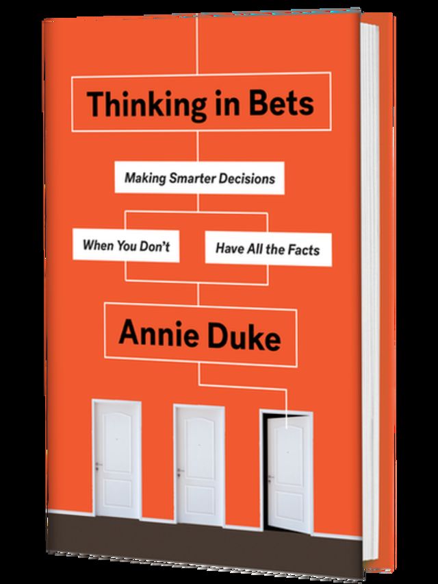 Portada del libro "Thinking in bets: making smarter decisions when you don't have all the facts" (Pensando en apuestas: tomar decisiones inteligentes cuando no tienes todos los datos).