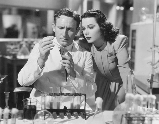 Hedy Lamarr with Spencer Tracy in a movie 