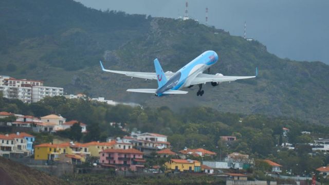 Madeira Airport in Santa Cruz