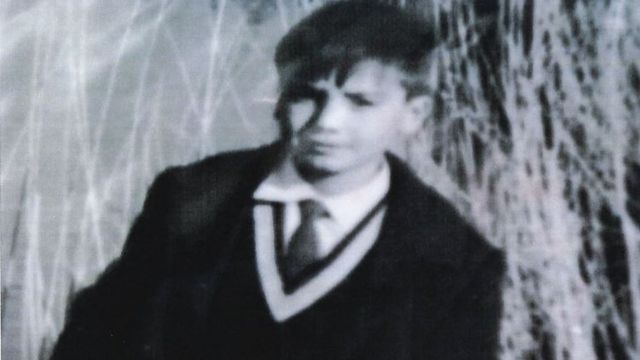 Egidio Stigliano in a black and white photo when he was little.