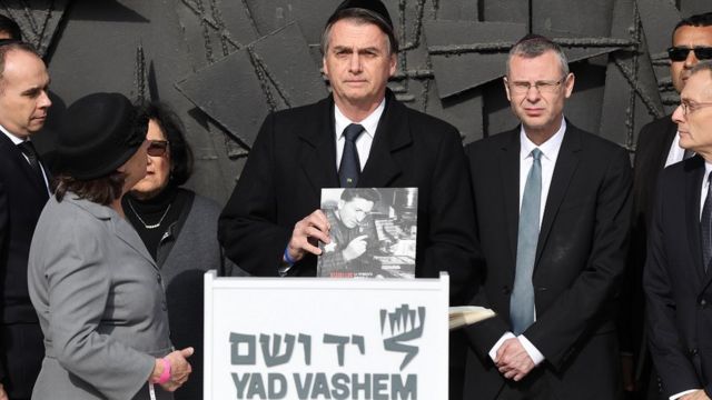 Presidente Bolsonaro em visita ao memorial do Holocausto Yad Vashem