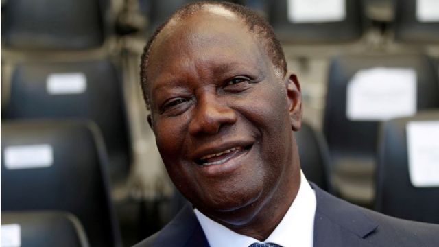 Alassane Ouattara, le président de la côte d'Ivoire