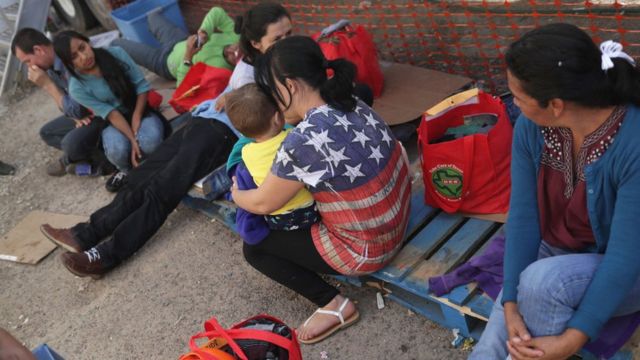 Migrantes en camino desde Centroamérica hacia Estados Unidos