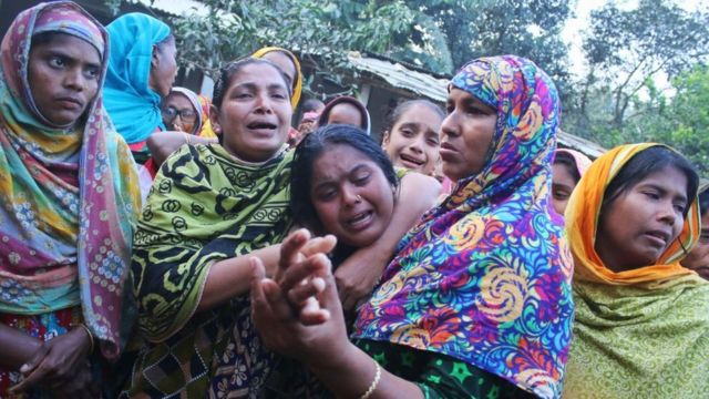 বাংলাদেশের ঠাকুরগাঁওতে বিএসএফের হাতে নিহত এক ব্যক্তির পরিবারের সদস্যদের বিলাপ