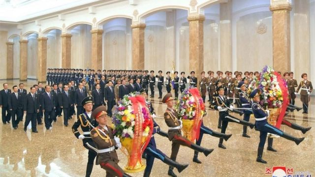 Celebraciones por el aniversario del nacimiento de Kim Il Sung.