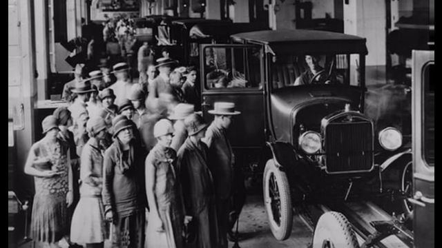 Visita à fábrica em SP, em 1922