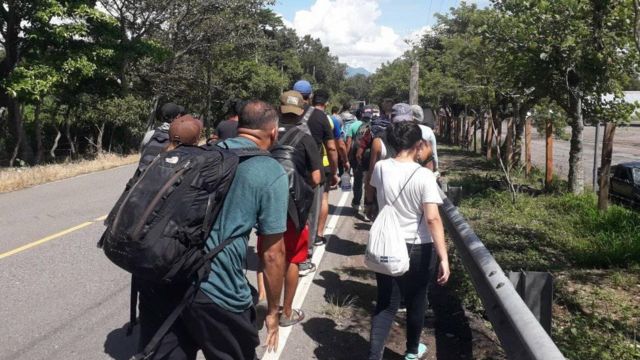 Caravana de migrantes desde Tapachula