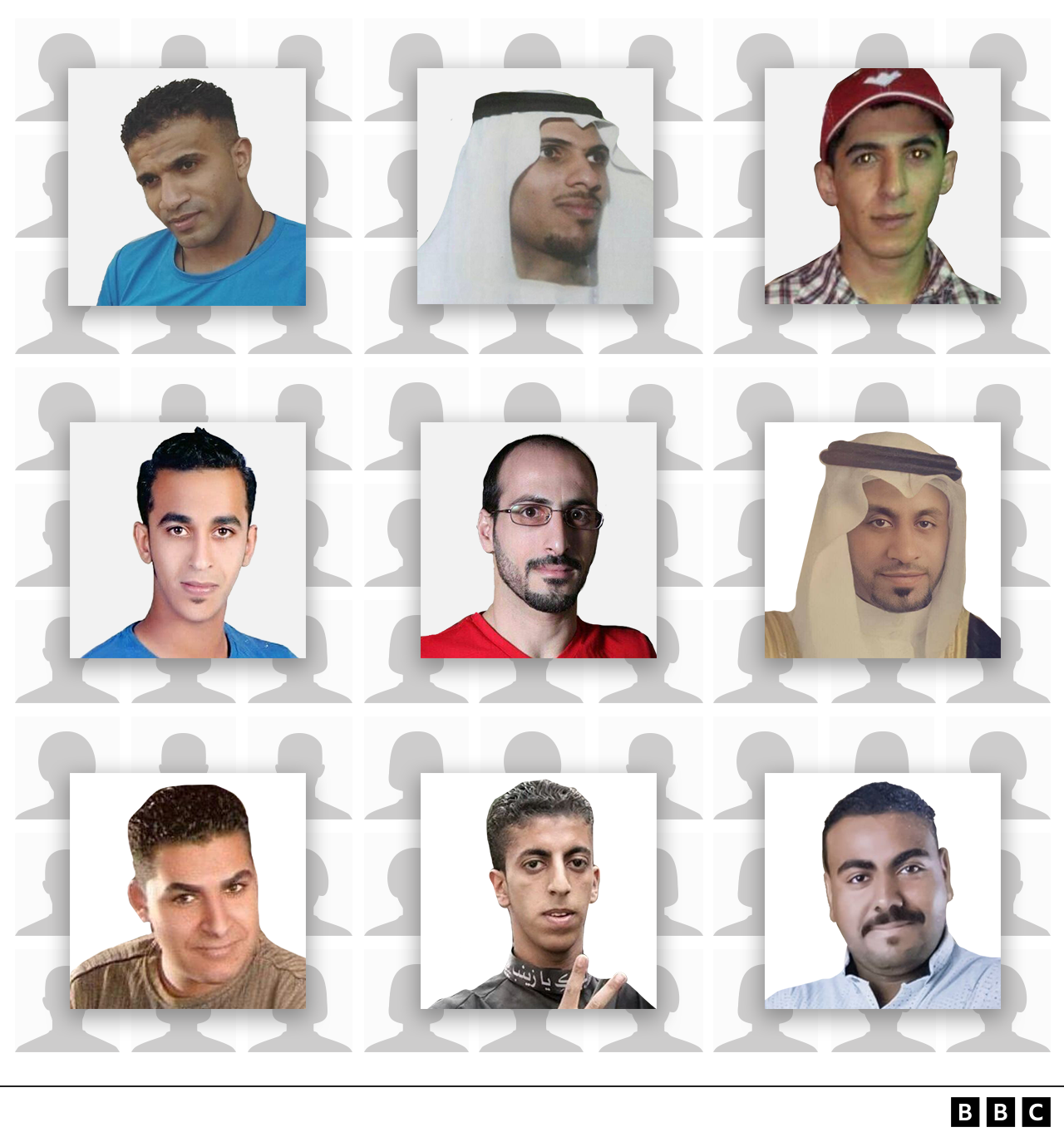 صور تظهر تسعة من بين 81 سجينا أُعدموا في 12 مارس/آذار 2022
