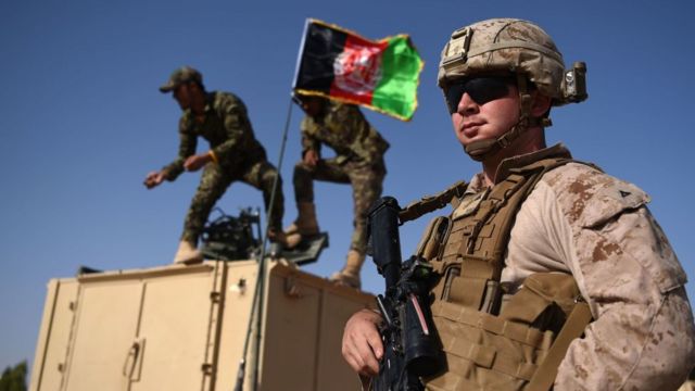 امریکی فوجی افغان فوجی