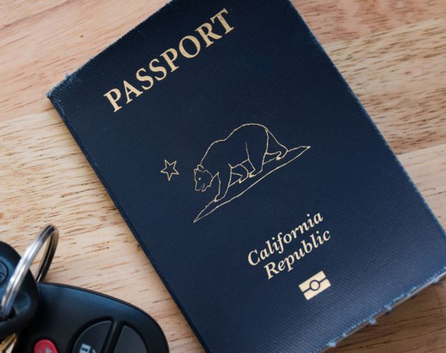 Pasaporte falso de California.