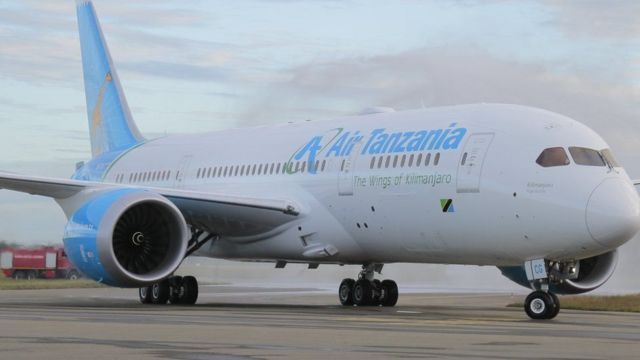 Ndege ya Dreamliner ilipowasili Tanzania Julai 2018
