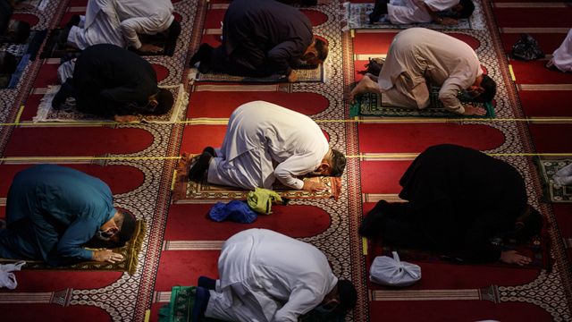 Eid prayers in Bradford, 2020