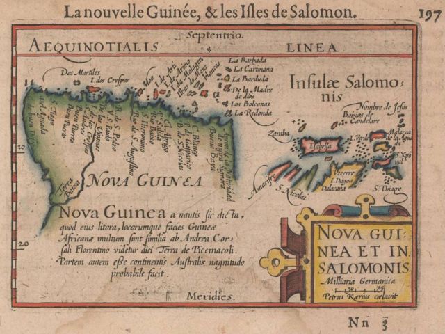 "Nova Guinea et In Salomonis", de Barent Langenes. (La Haya, 1600).