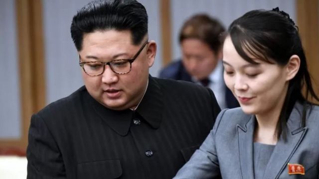 Kim Jong-un e sua irmã Kim Yo-jong