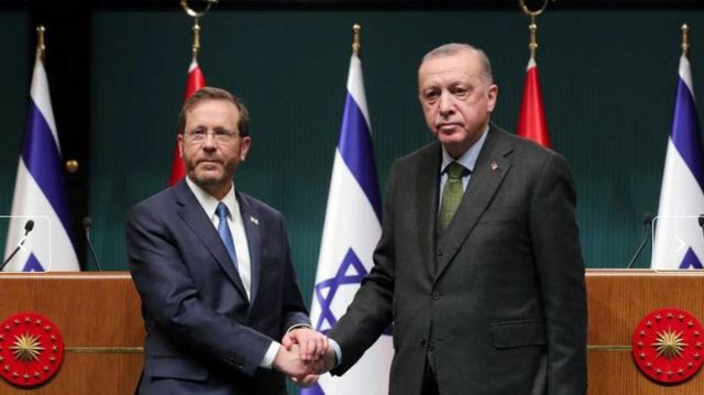 İsrail Cumhurbaşkanı Isaac Herzog ve Cumhurbaşkanı Recep Tayyip Erdoğan
