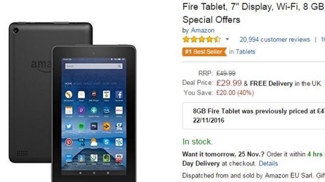 Oferta del Kindle Fire en Amazon
