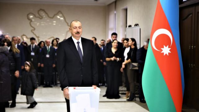 Президент Ильхам Алиев на парламентских выборах в Азербайджане 09.02.20