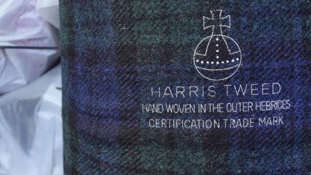 Una pieza de tejido de Harris Tweed Foto: Kathryn MacLeod
