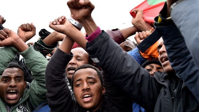 Protesters for Ethiopia.