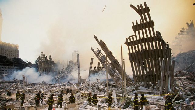 The World Trade Center was in ruins