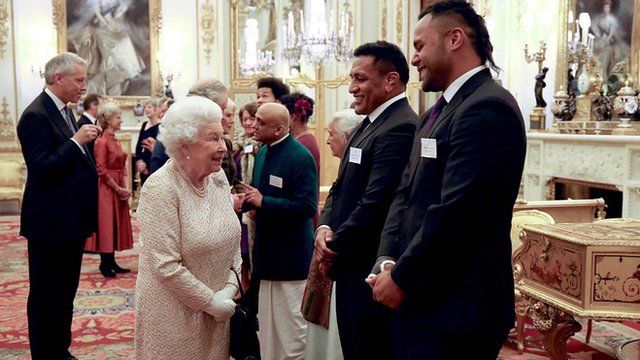 Billy Vunipola meets the Queen