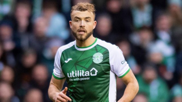 Hibernian’s Ryan Porteous during a Scottish Cup Fourth Round match between Hibernian and Heart of Midlothian at Easter Road