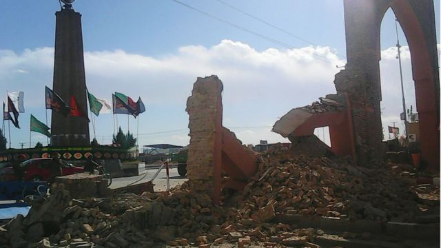 سوت الهزة الأرضية في أكتوبر/تشرين أول عام 2015 أجزاء من غازني بالأرض