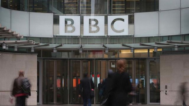 A sede da BBC em Londres, no Reino Unido.