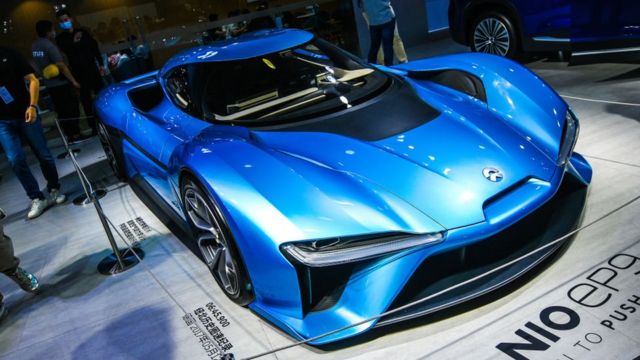 2020年上海普通车展上的蔚来汽车。(photo:BBC)