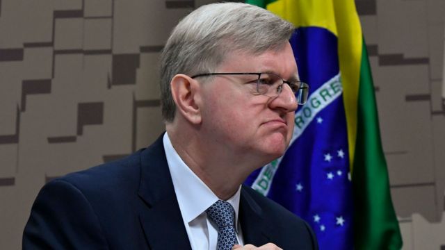 Nestor Forster durante sabatina no Senado