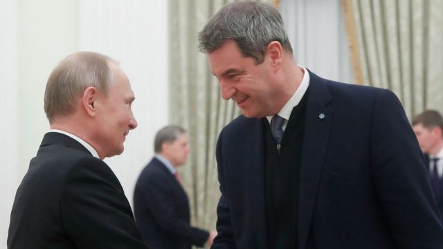 Маркус Зёдер и Владимир Путин