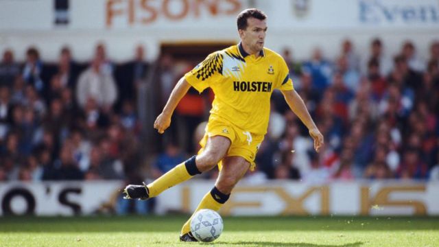 Spurs yellow kit 1992