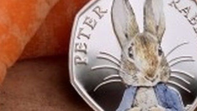 50p coin with Peter Rabbit