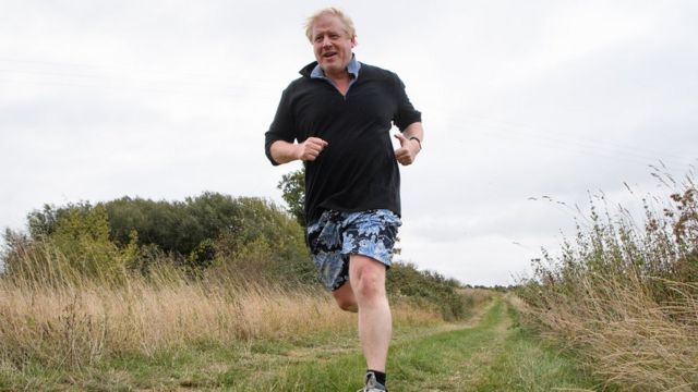 Boris Johnson corriendo