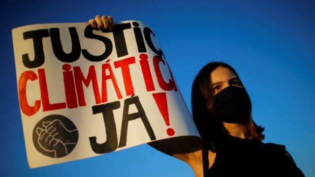 Protesto por ações pelo clima em setembro em Brasília