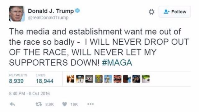 Twitt ya Donald Trump