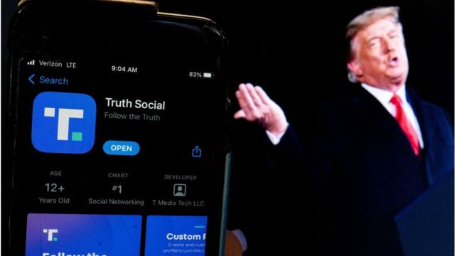 Truth Social: Trump estrena su red social mientras sigue vetado en Twitter  - BBC News Mundo