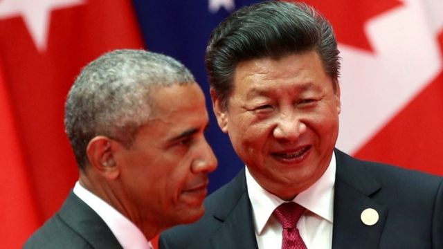 El presidente Barack Obama y su homólogo chino Xi Jinping.