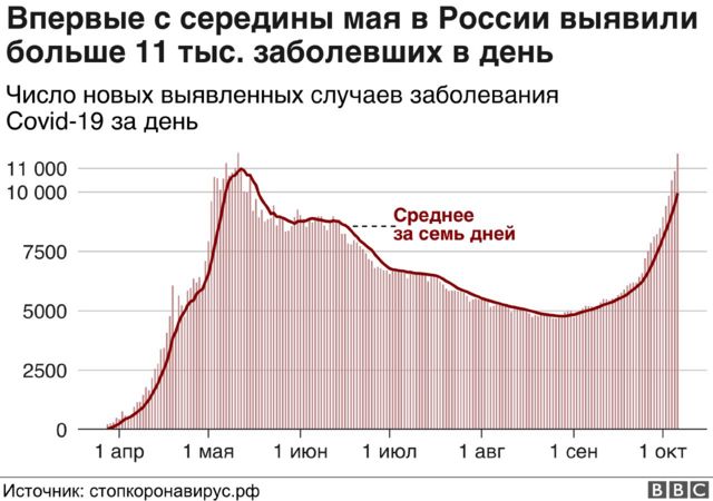 Статистика COVID-19 в России: за сутки выявлено 8 895 новых случаев