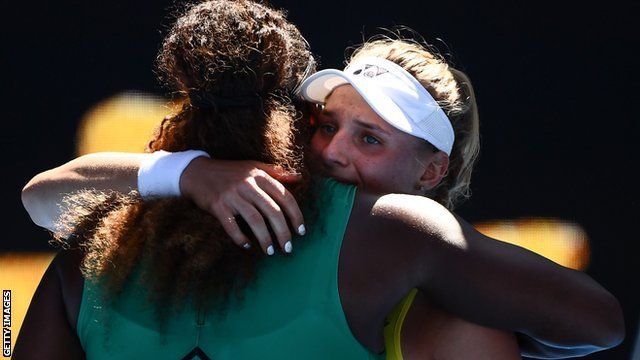 Serena Williams and Dayana Yastremska