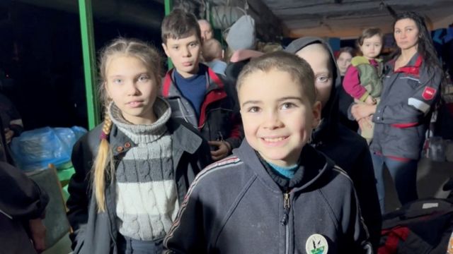 Children in underground bunkers "Azovstal"