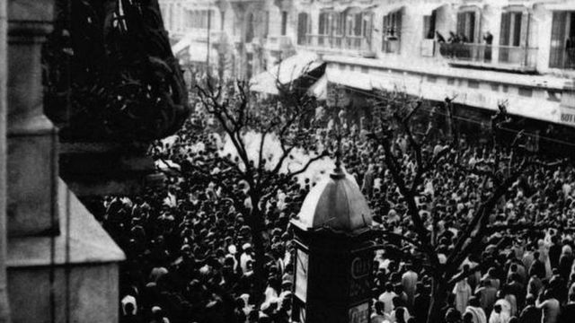 مظاهرة ضد الحماية الفرنسية في تونس عام 1938
