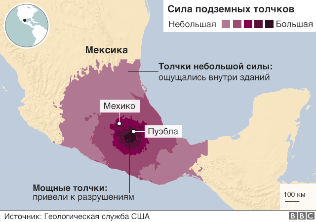 Мексика на карте мира на русском языке с городами подробно