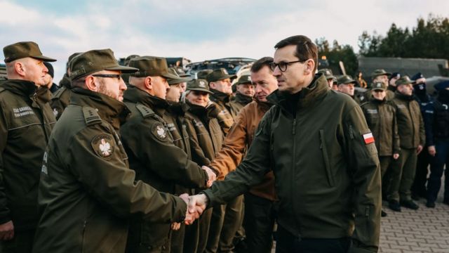 Visit of the Prime Minister of Poland, Mateusz Morawiecki, to the military units deployed on the border with Belarus.