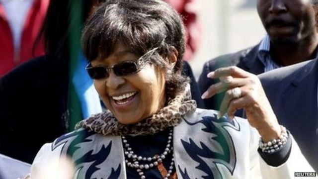 Winnie Madikizela Mandela yari umugore w'umuperezida wa mbere w'umwirabure wa Afrika Yepfo, Nelson Mandela